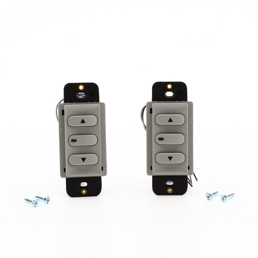 Hubbell DSL010GY Gray Low Voltage Dimmer Switches 0-10V Latching/Auto ON 2-Pack