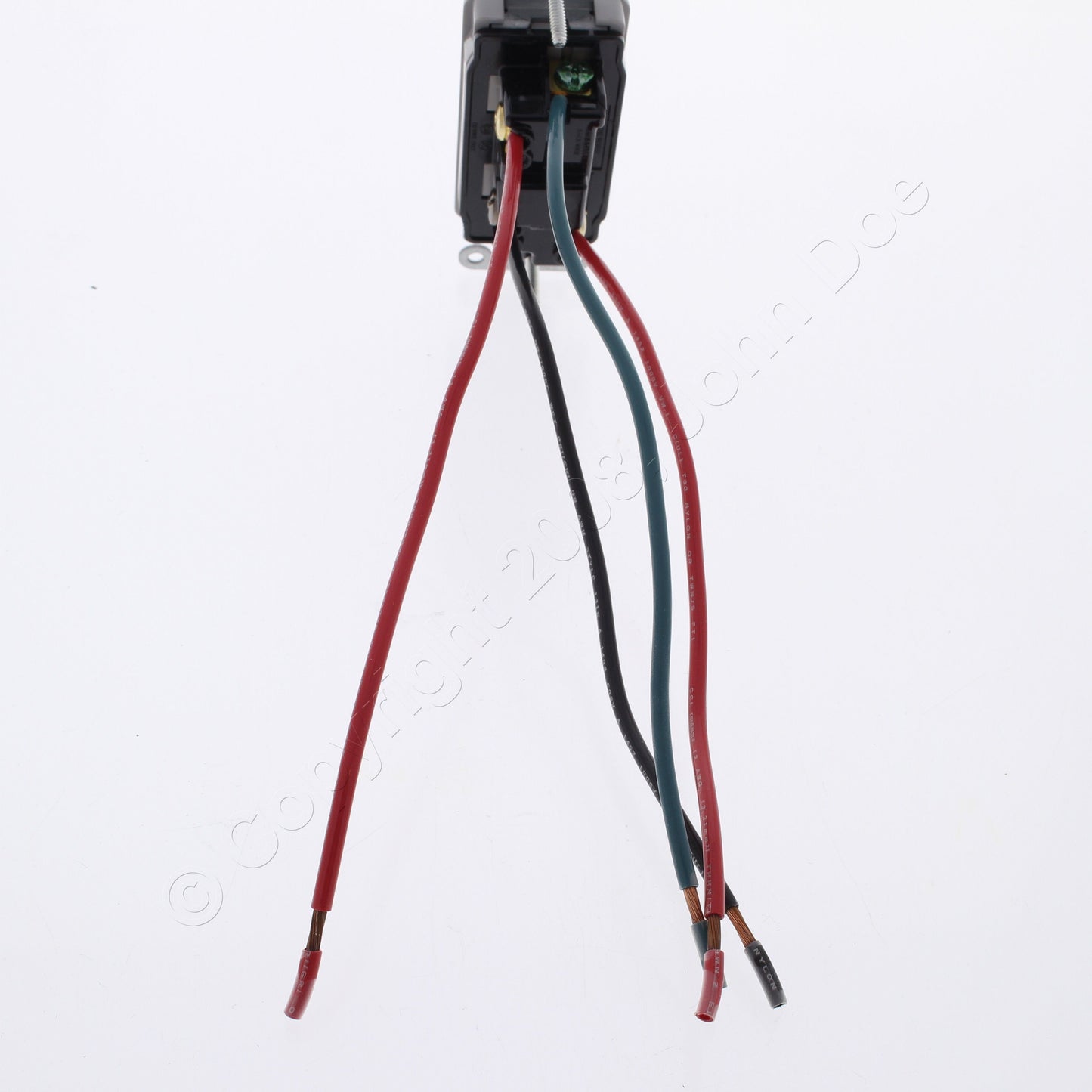 Hubbell DSL320GY Gray Decorator Rocker Switch 3-Way 8" Wire Leads 20A 120/277V