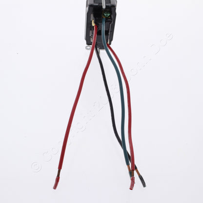 Hubbell DSL320GY Gray Decorator Rocker Switch 3-Way 8" Wire Leads 20A 120/277V