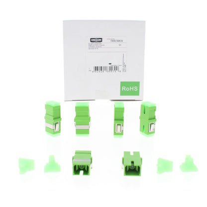 Hubbell FASCSAC6 Fiber Optic SC Simplex APC Adapters Zirconia Ceramic 6pcs
