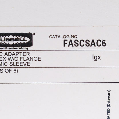 10 6-Packs Hubbell Fiber Optic SC Simplex APC Adapters Zirconia Ceramic FASCSAC6