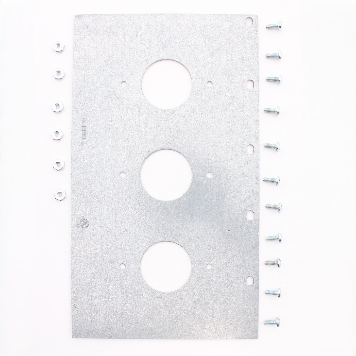 Hubbell FB10TLZ 5-Gang Mount Plate 3 1.4" Outlet Openings Fits 10-Gang Floor Box
