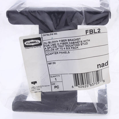 Hubbell Blown Fiber Adapter Bracket 2U Holds 4 FSP Adapter Panels FBL2