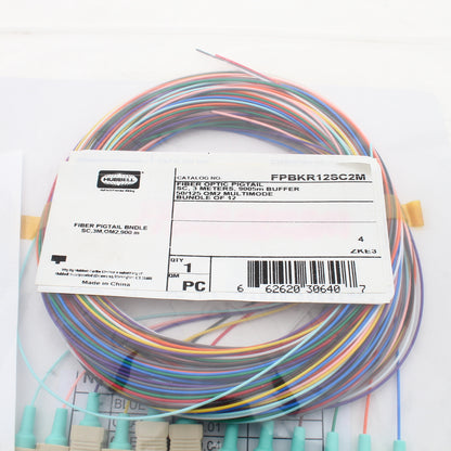 Hubbell Fiber Optic 12-Cable Pigtail Bundle Riser MM SC OM2 3m FPBKR12SC2M