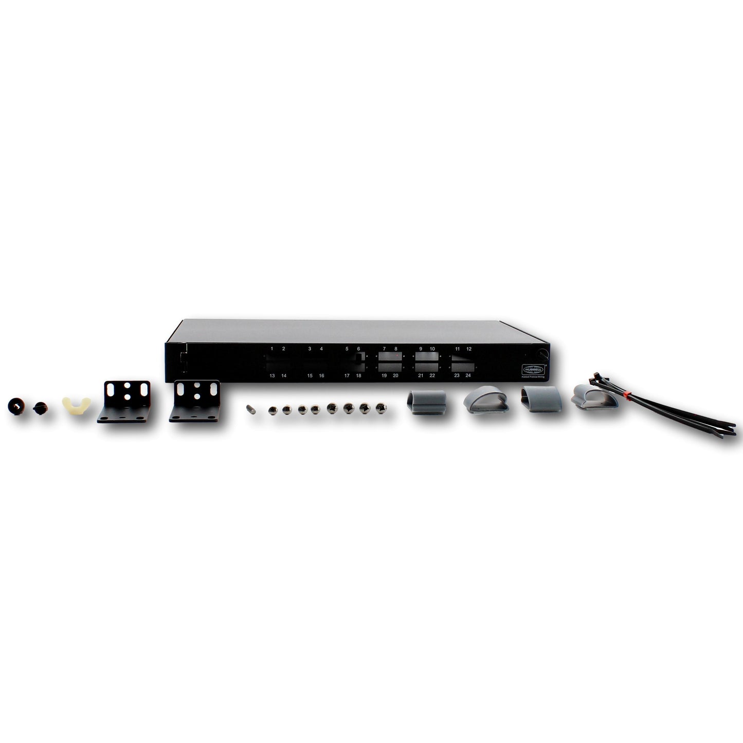 Hubbell Fiber Optic Patch Panel Rackmount UNLOADED 24 Fiber 12 SC Dup FPR024SCX