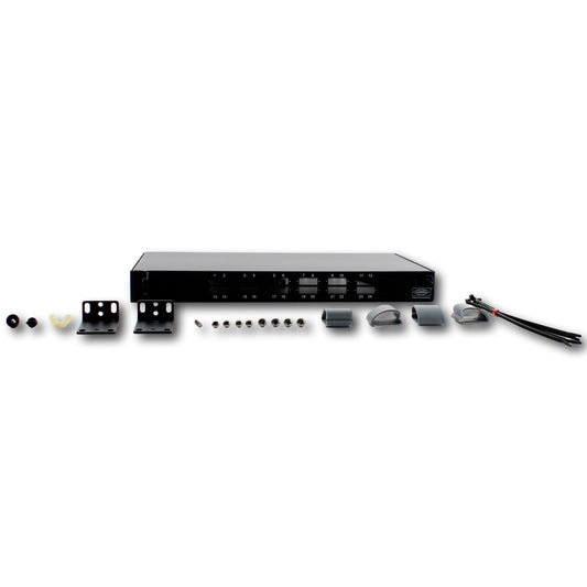Hubbell Fiber Optic Patch Panel Rackmount UNLOADED 24 Fiber 12 SC Dup FPR024SCX