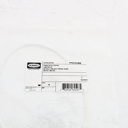 Hubbell Fiber Optic 1-Cable Pigtail Riser Multimode 900um SC OM2 3m FPSCD3MM