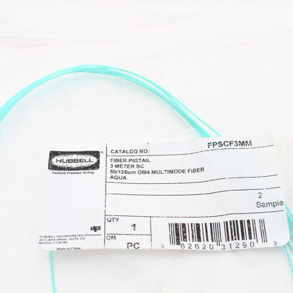 Hubbell Fiber Optic 1-Cable Pigtail Riser Multimode 900um SC OM4 3m FPSCF3MM