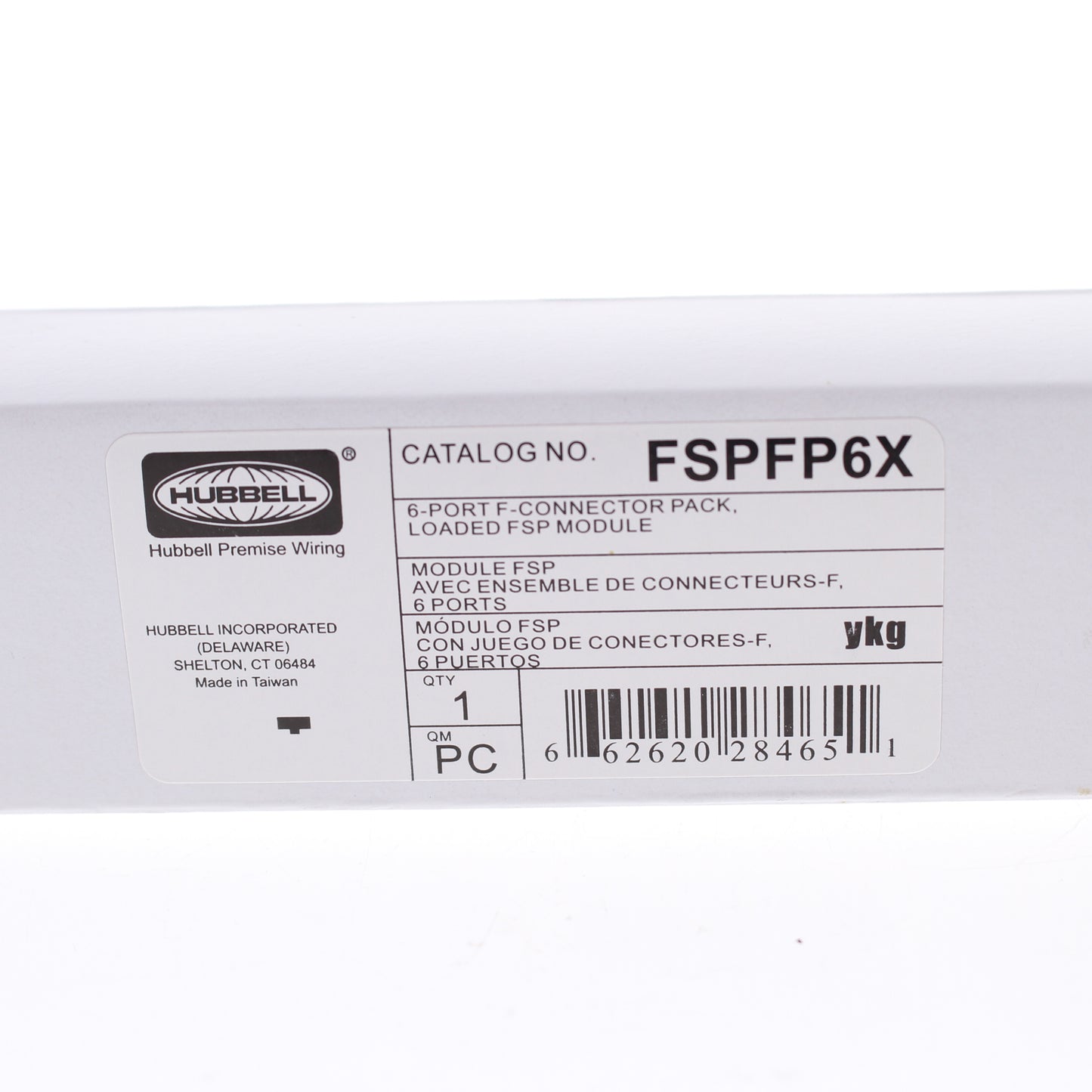 Hubbell 6-Port Coax CATV Cable Jack F-Connector Loaded FSP Module 75 Ohm FSPFP6X