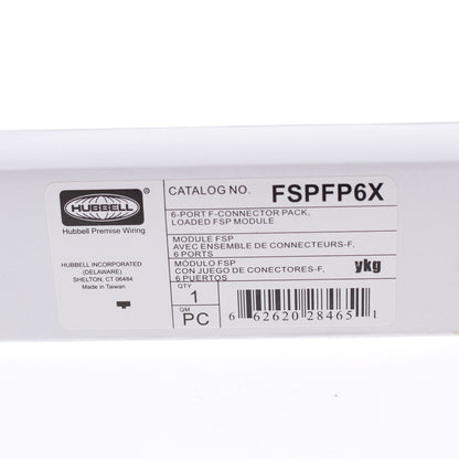 Hubbell 6-Port Coax CATV Cable Jack F-Connector Loaded FSP Module 75 Ohm FSPFP6X