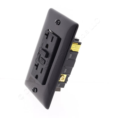Hubbell Black GFCI Receptacle Duplex Outlet LED Indicator 5-20 20A 125V GF20BKLA