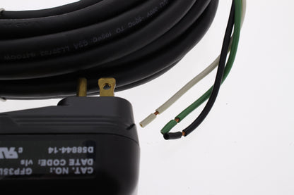 Hubbell GFP35LAOEM Auto Reset GFCI Plug 35' Power Cord Set 15A 125V 14/3 Cable