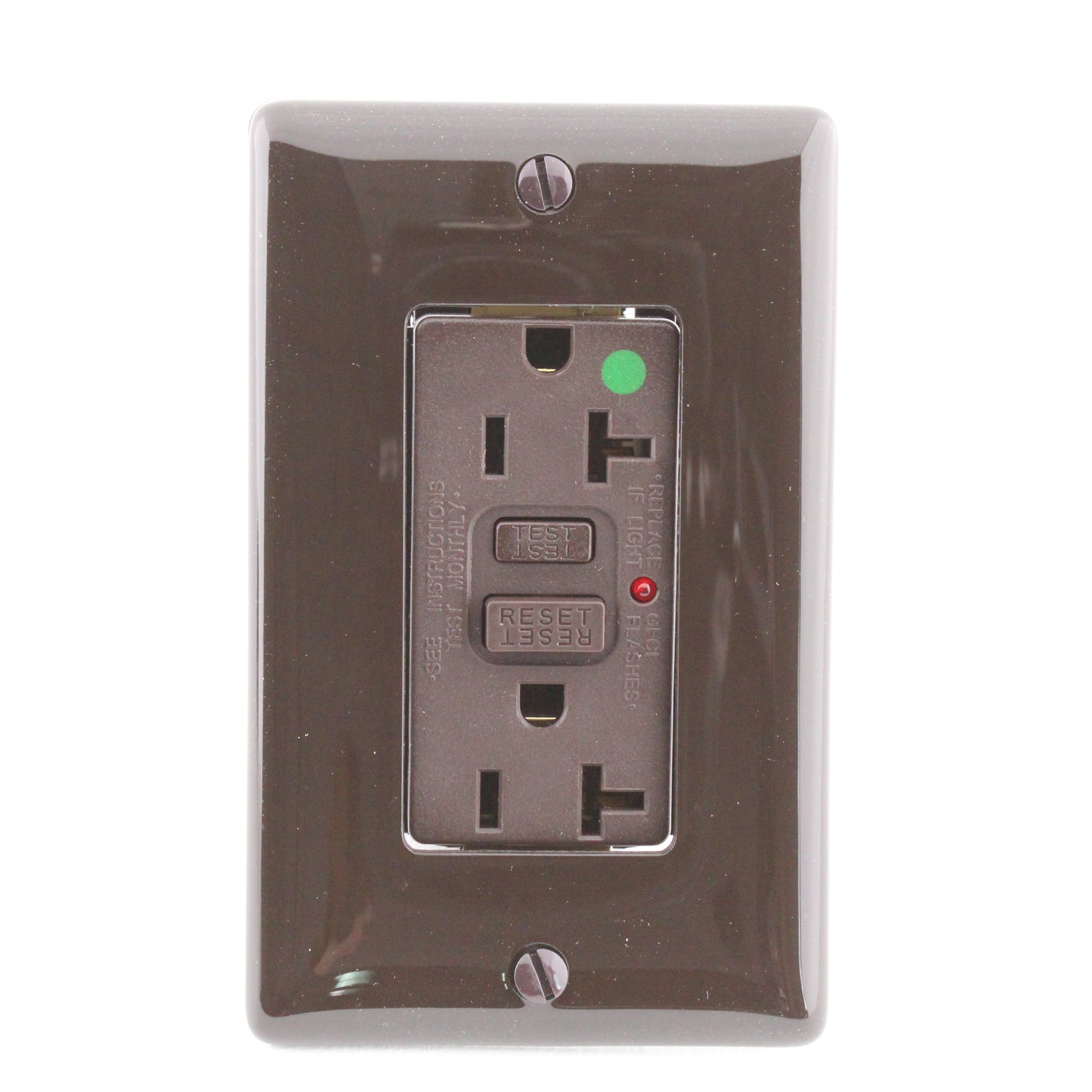 Hubbell Brown Hospital Grade Gfci Receptacle Duplex Outlet 20A GFR8300HLA