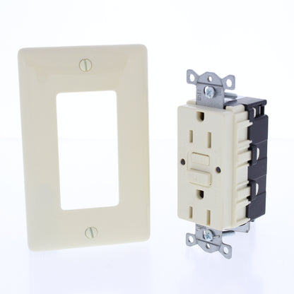 Hubbell Almond 15A SnapConnect  SelfTesting Gfci Receptacle Outlet GFRST15SNAPL