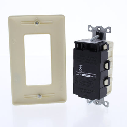 Hubbell Almond 15A SnapConnect  SelfTesting Gfci Receptacle Outlet GFRST15SNAPL