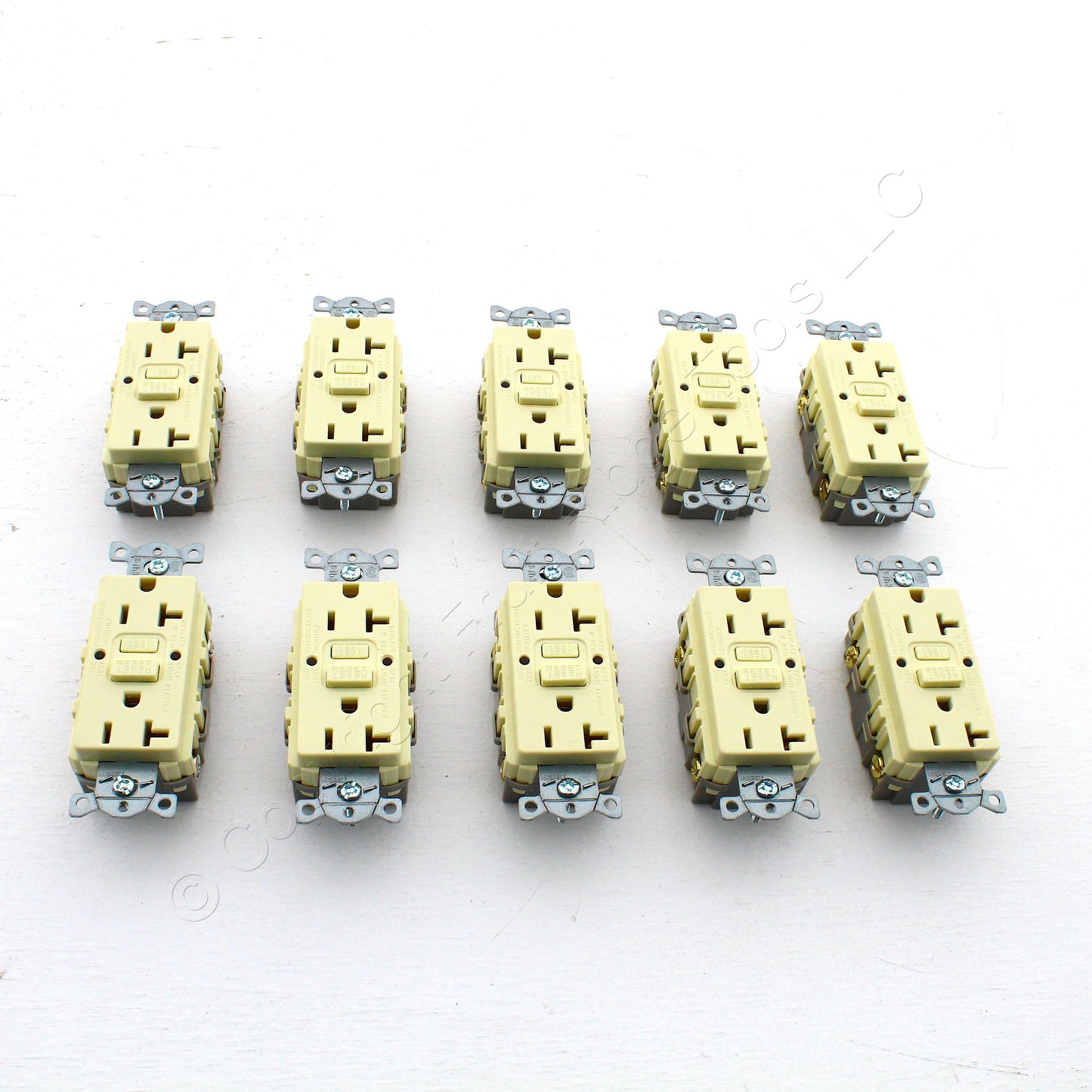 10 Hubbell Almond Self-Test Gfci Duplex Receptacle Outlets 20A GFRST20ALBULK 20A