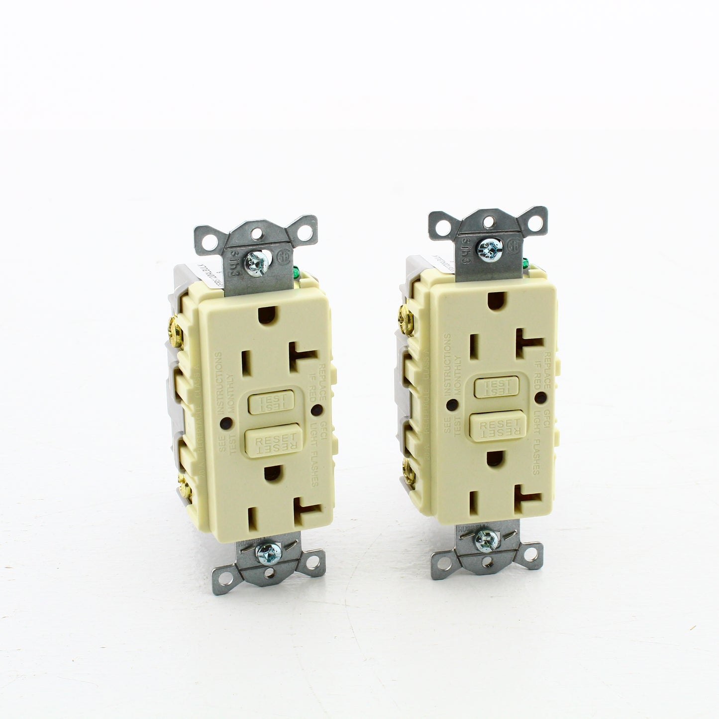 2 Hubbell Almond Self-Test Gfci Duplex Receptacle Outlets 20A GFRST20ALBULK 20A