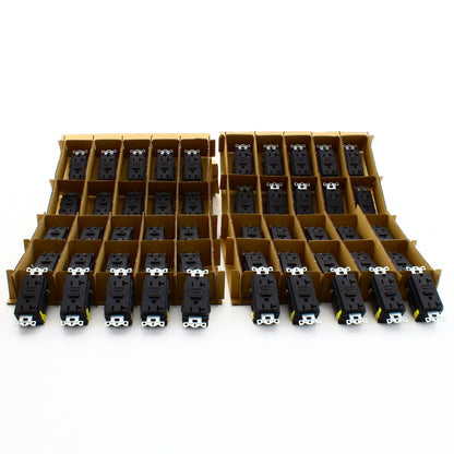 50-Pack Hubbell Black 20A Autoguard Self-Test Gfci Receptacles 5-20R GFRST20BKCF