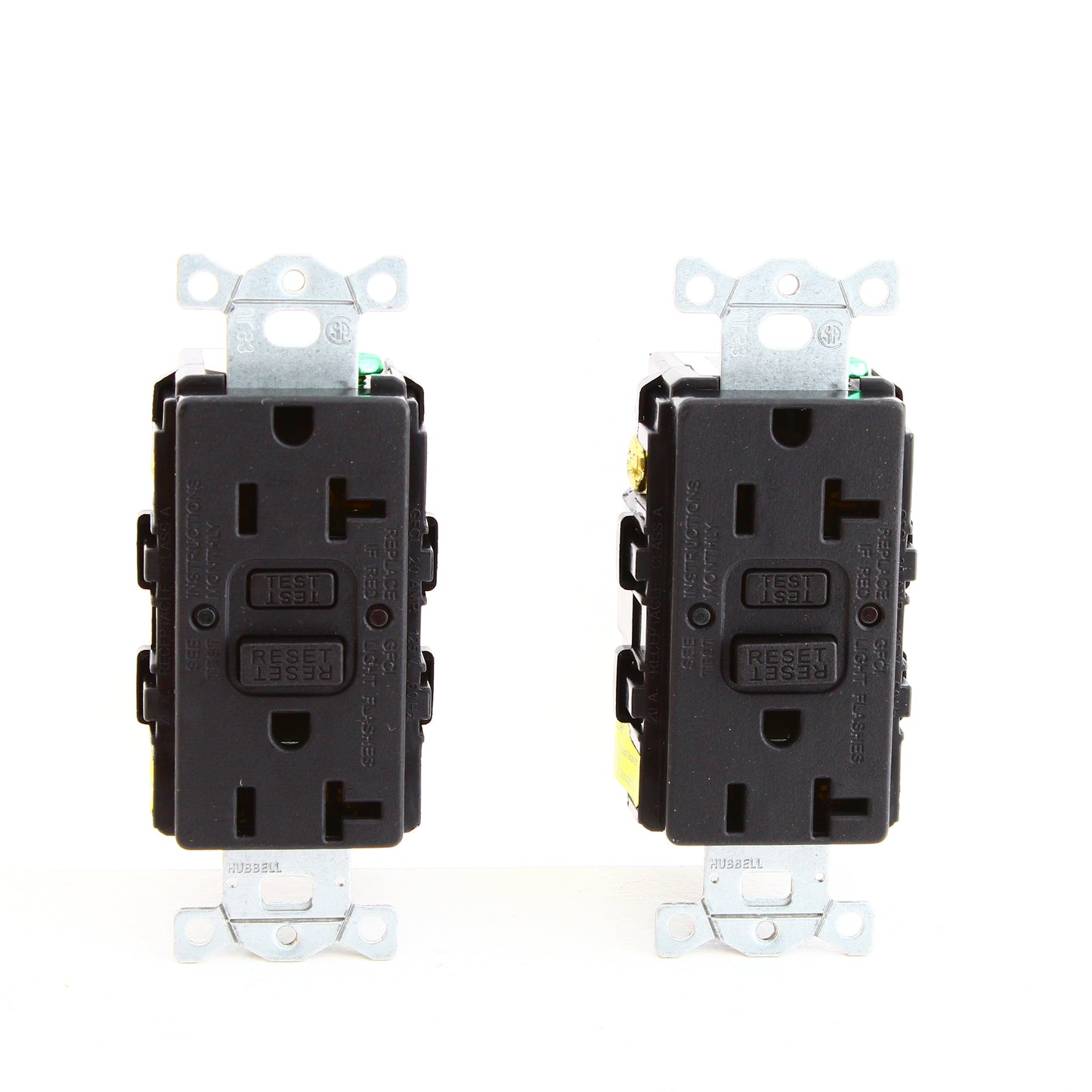 2-Pack Hubbell Black 20A Autoguard Self-Test Gfci Receptacle 5-20R GFRST20BKCF