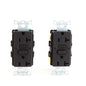 2-Pack Hubbell Black 20A Autoguard Self-Test Gfci Receptacle 5-20R GFRST20BKCF
