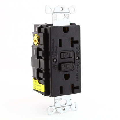 2-Pack Hubbell Black 20A Autoguard Self-Test Gfci Receptacle 5-20R GFRST20BKCF