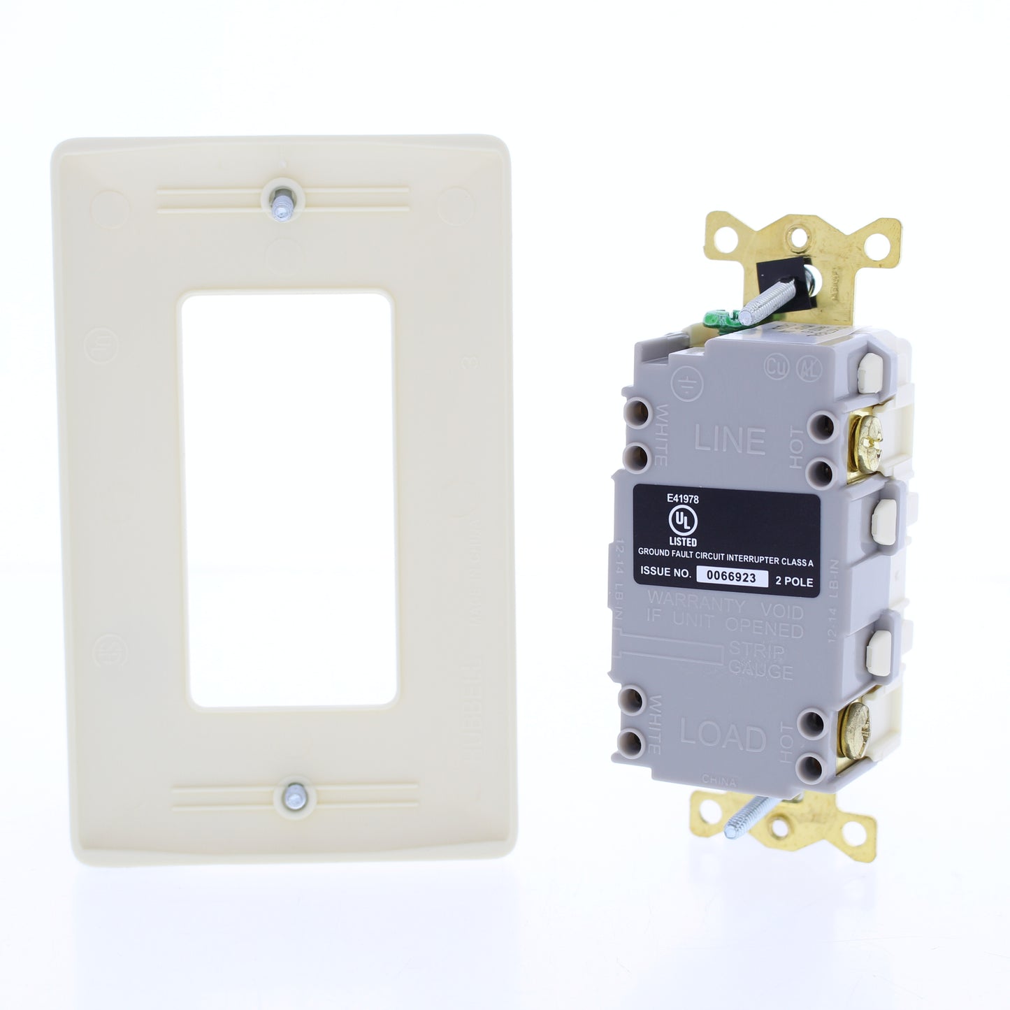 Hubbell 5-15R 15A Self-Test Hospital Gfci Gfi Receptacle Outlet Almond GFRST82AL