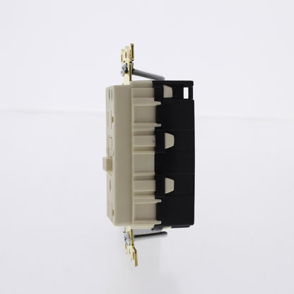 Hubbell GFRST83SNAPAL SnapConnect 20A Almond Self-Test Hospital GFCI Receptacle