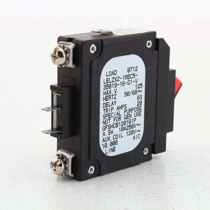 Hubbell GFSMCB120161P Circuit Breaker for GFCI Sensing Module 16A 120VAC 1-Pole