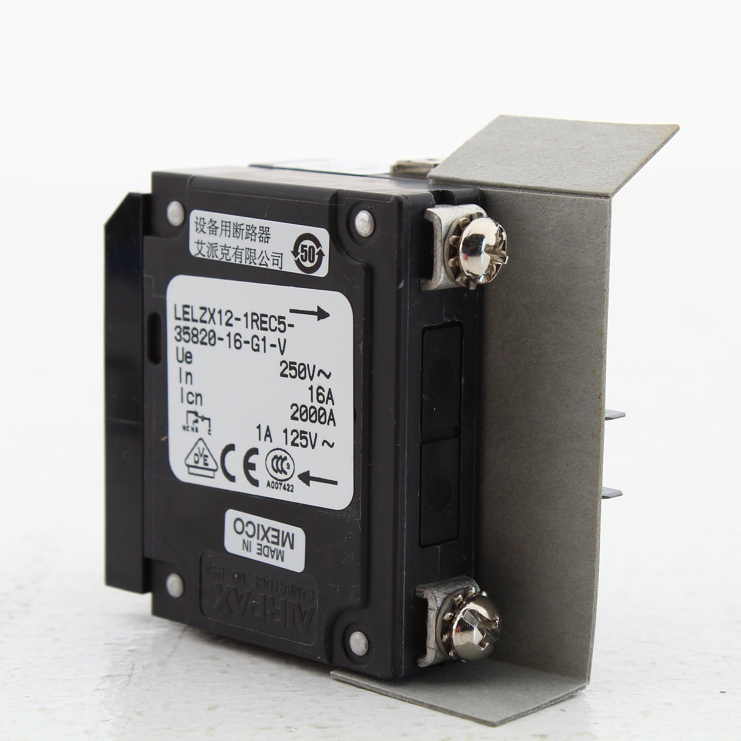 Hubbell Circuit Breaker for Gfci Sensing Module 16A 120VAC 2-Pole GFSMCB120162P