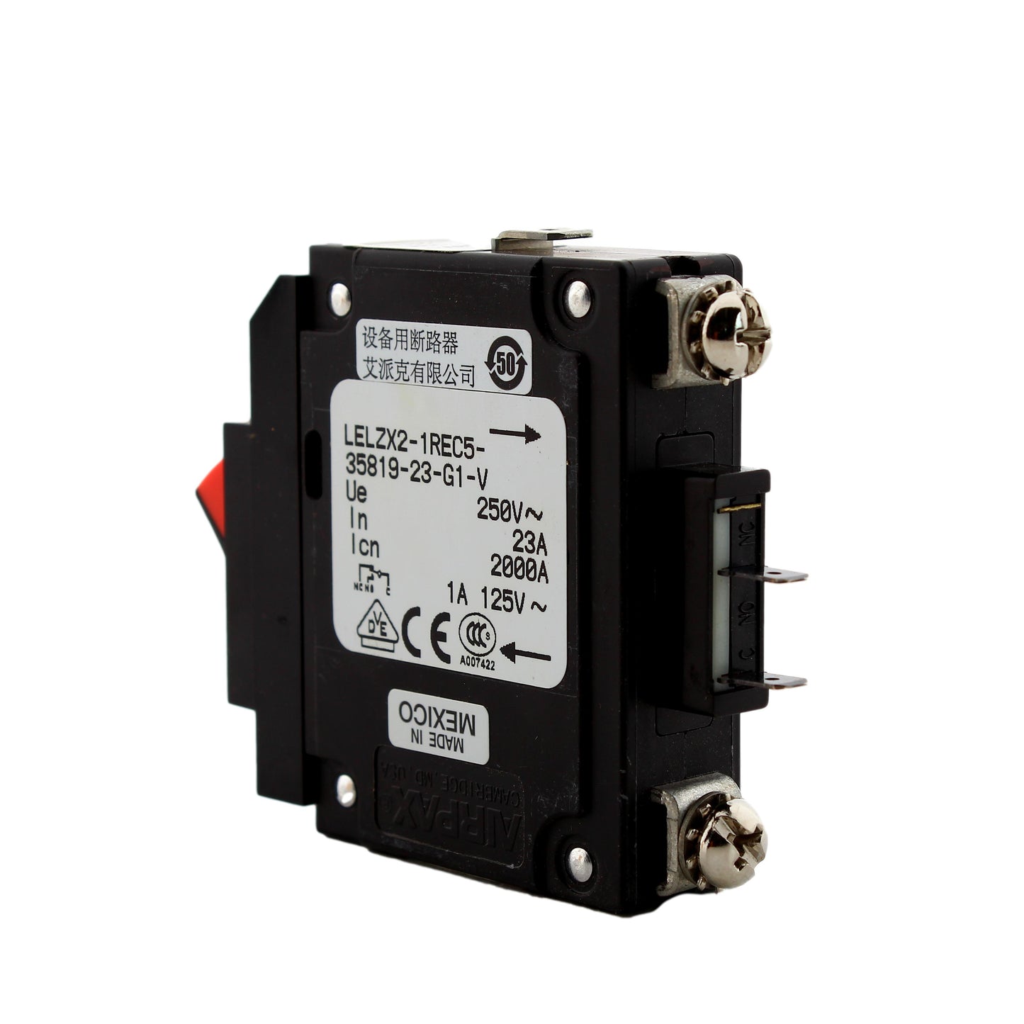 Hubbell Circuit Breaker for Gfci Sensing Module 23A 120VAC 1-Pole GFSMCB120231P