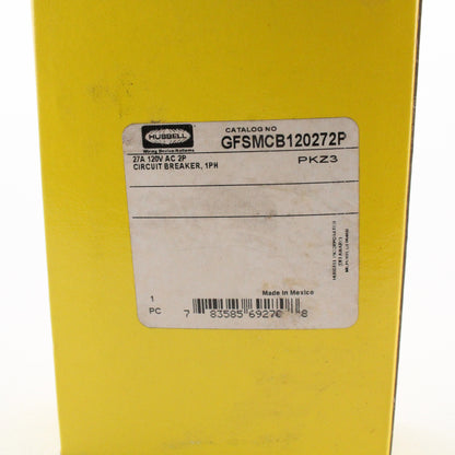 Hubbell Circuit Breaker for Gfci Sensing Module 27A 120VAC 2-Pole GFSMCB120272P