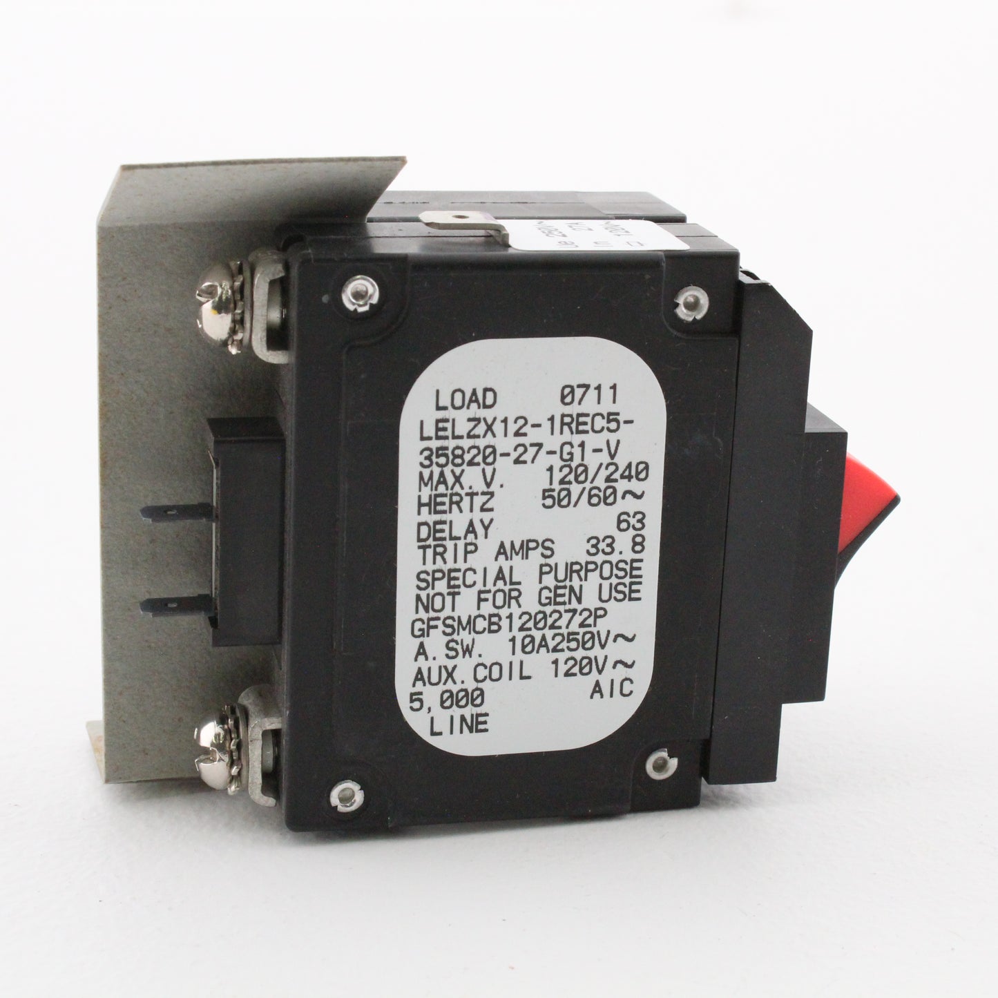 Hubbell Circuit Breaker for Gfci Sensing Module 27A 120VAC 2-Pole GFSMCB120272P