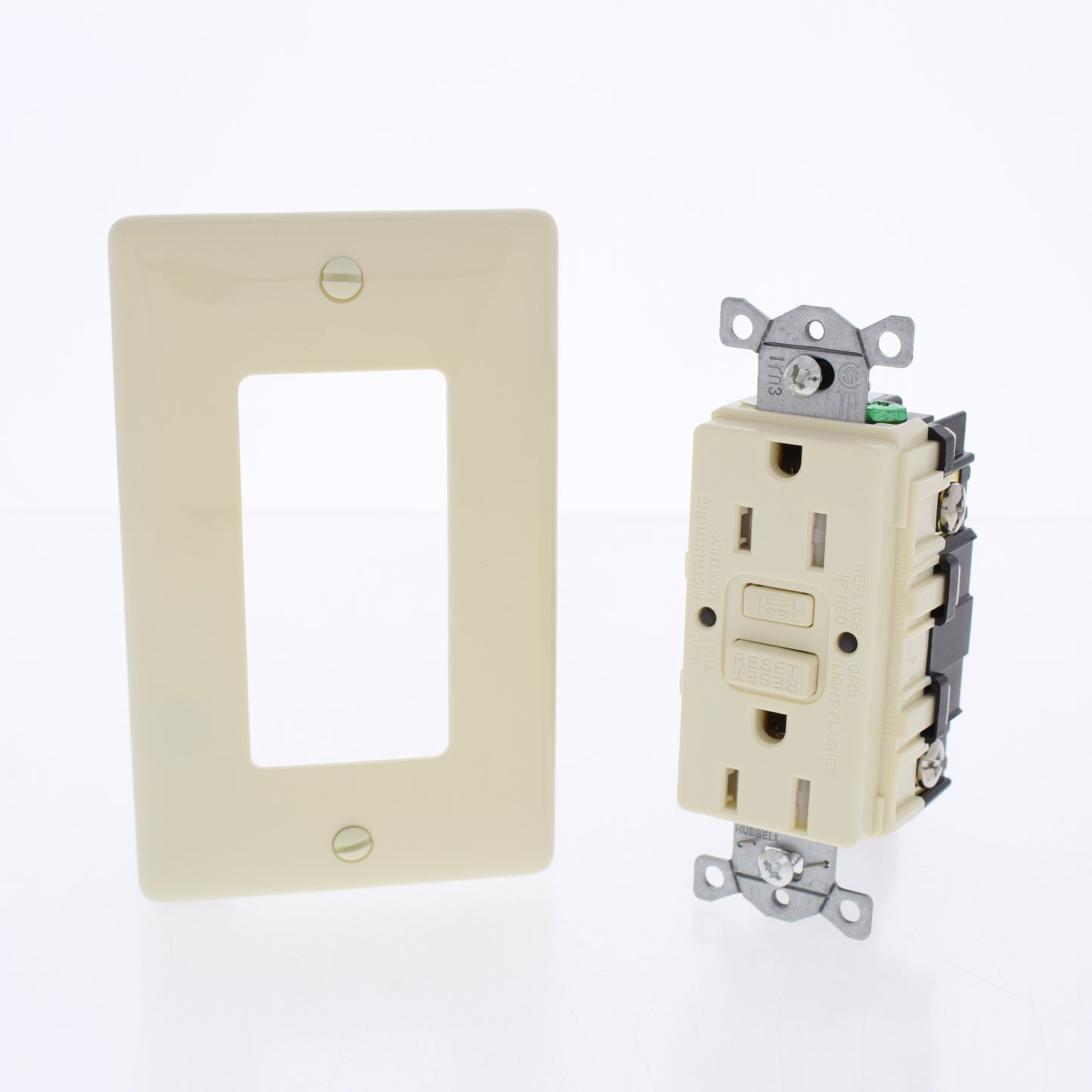 10 Hubbell Almond Self-Testing Tamper Resistant Gfci Receptacles 15A GFTRST15AL