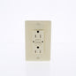Hubbell Almond Self-Testing Tamper Resistant Gfci Receptacle 15A GFTRST15AL
