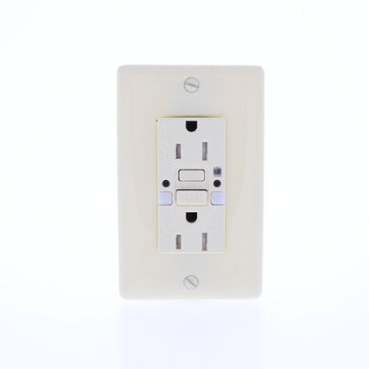 10 Hubbell Almond SelfTest GFCI Outlets Nightlight Tamper 15A GFTRST15ALNL