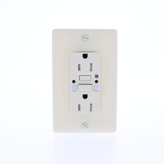 10 Hubbell Almond SelfTest GFCI Outlets Nightlight Tamper 15A GFTRST15ALNL