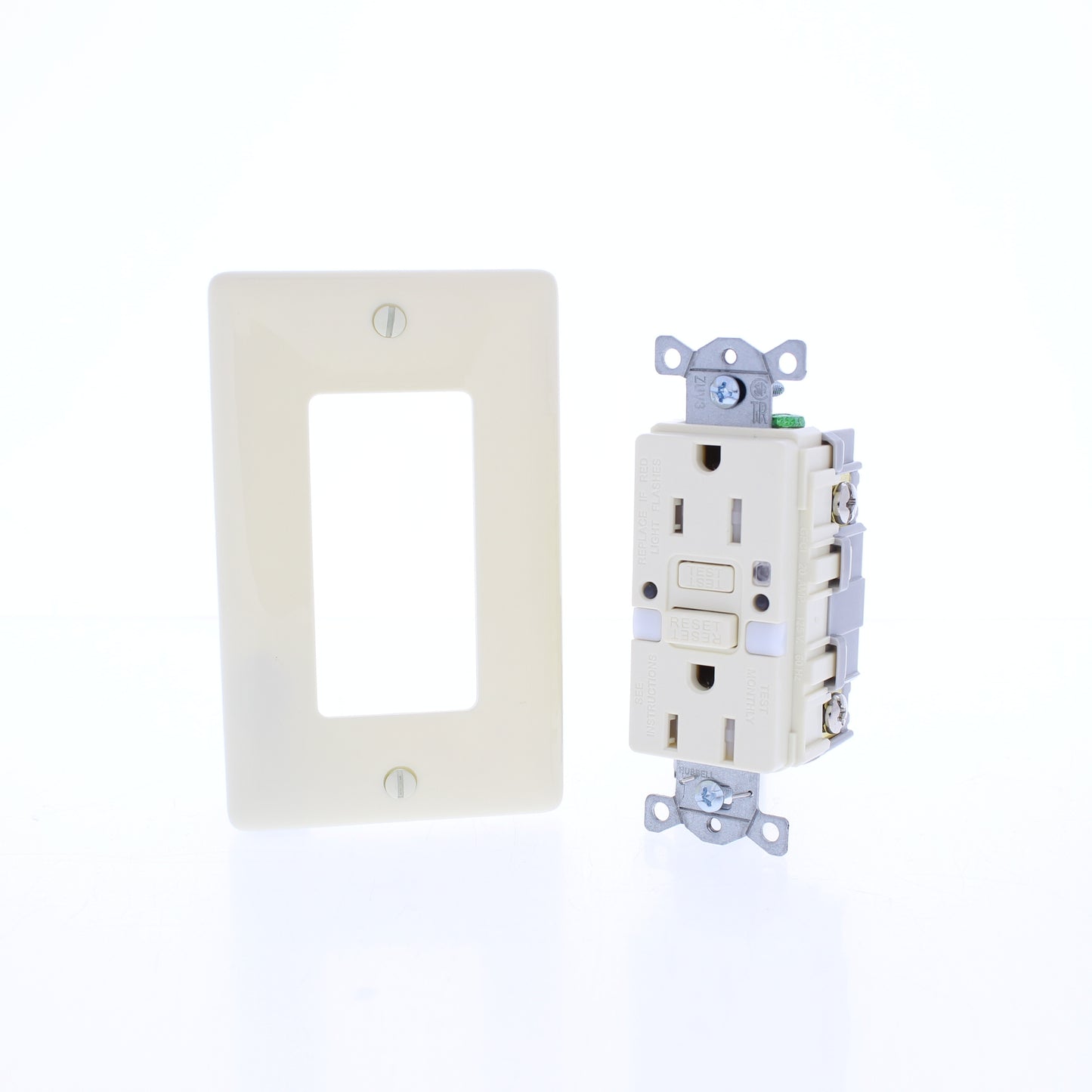 10 Hubbell Almond SelfTest GFCI Outlets Nightlight Tamper 15A GFTRST15ALNL