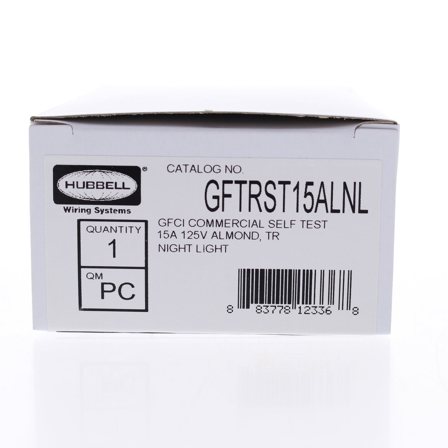 Hubbell Almond SelfTest GFCI Outlet Nightlight Tamper Resistant 15A GFTRST15ALNL