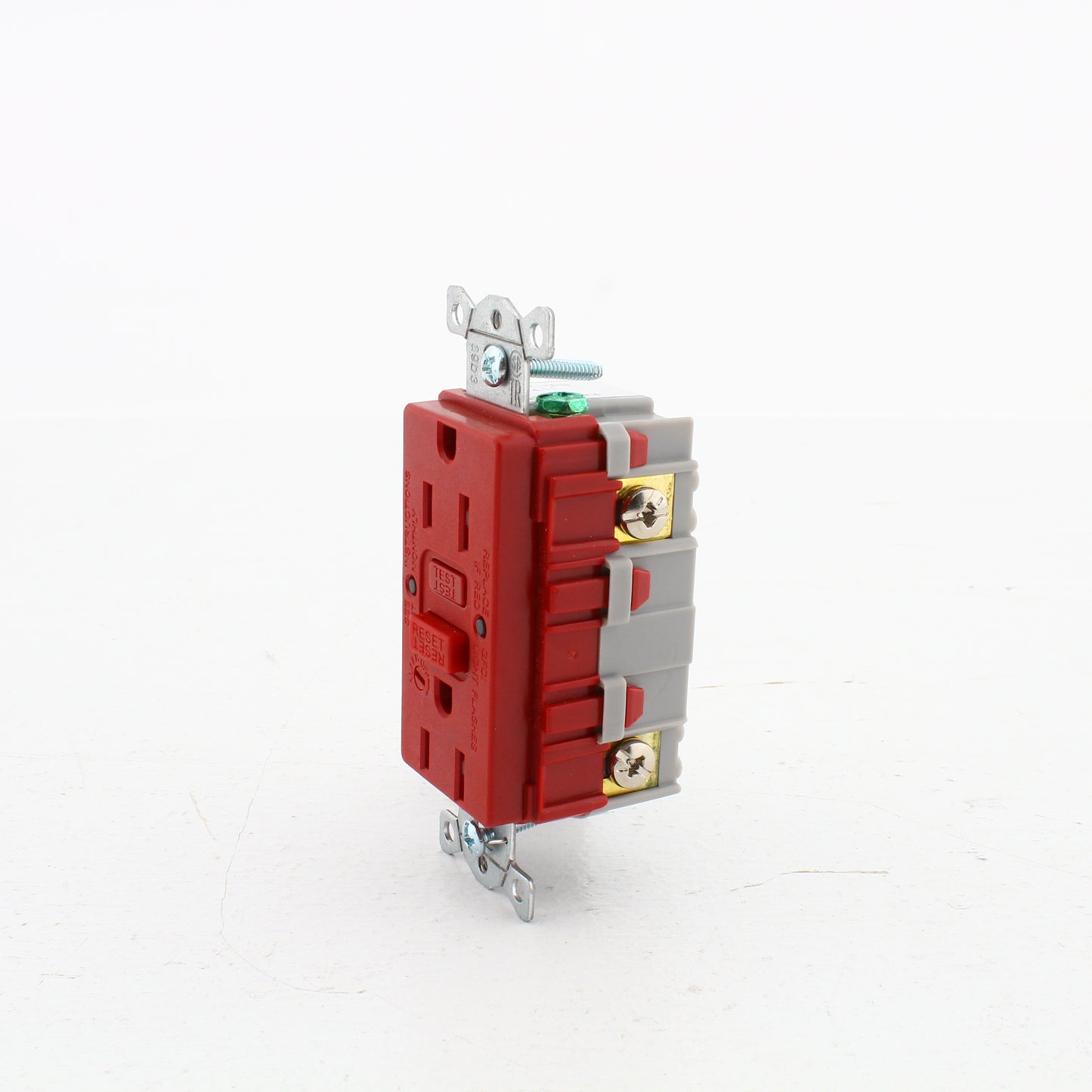 Hubbell GFTRST15RB Red 15A Self-Testing GFCI Tamper Resistant Receptacle w/Alarm