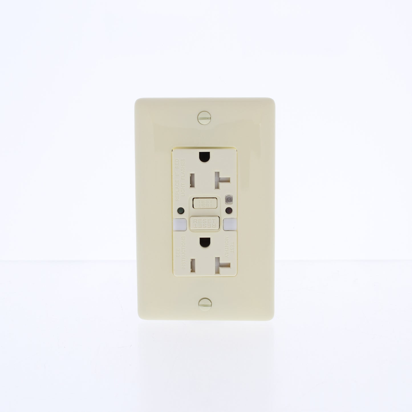 Hubbell Almond SelfTest Gfci Outlet Nightlight Tamper Resistant 20A GFTRST20ALNL