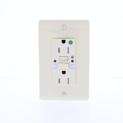 Hubbell GFTRST82ALNL Almond Tamper Hospital Gfci Outlets 15A Nightlight 10-Pack