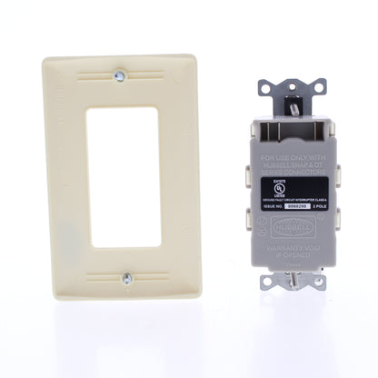 Hubbell 15A SnapConnect Self-Testing Tamper Weather Resist Gfci Outlet Almond
