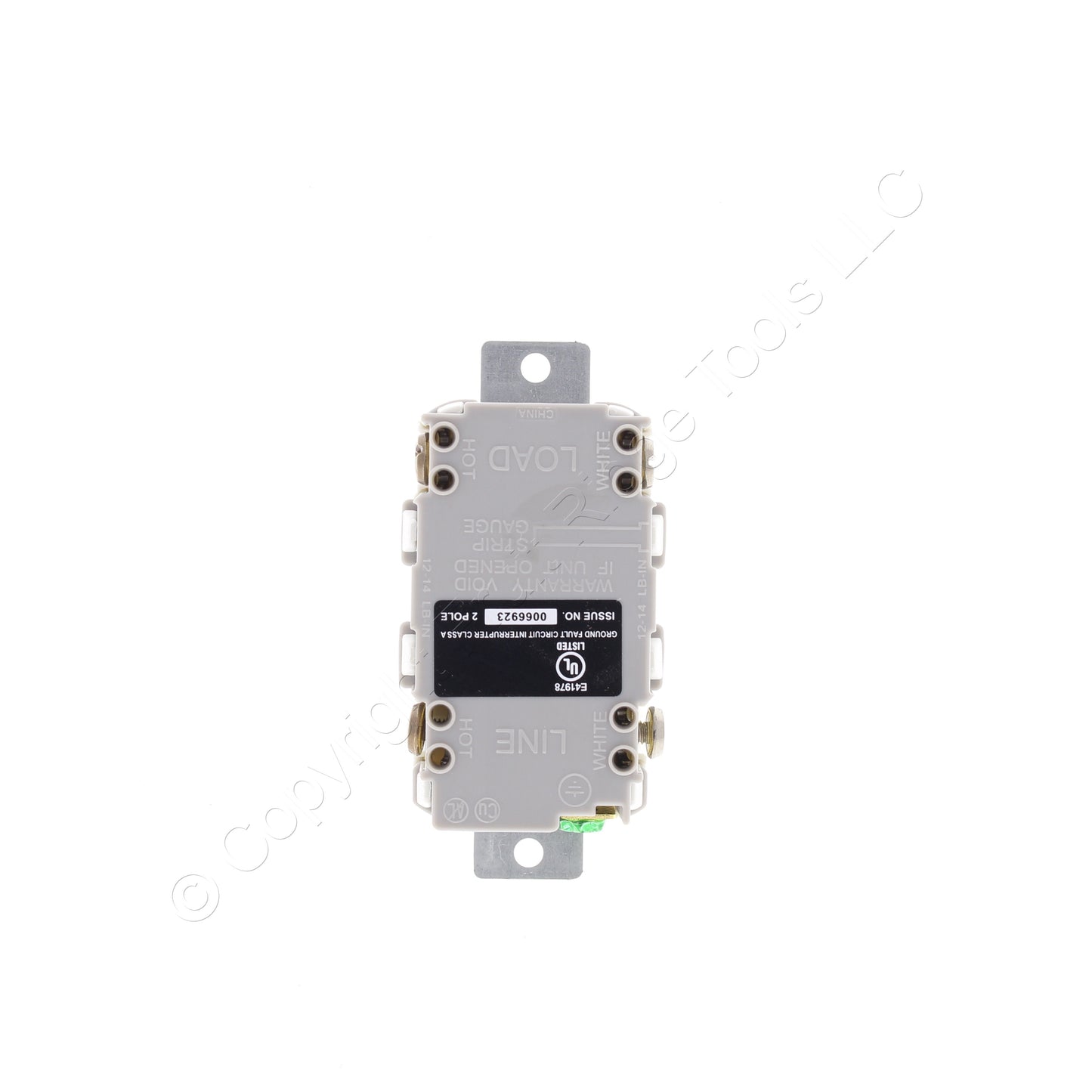 Hubbell White GFCI Outlet 5-15R 15-Amp Weather Resistant Receptacle NO EARS