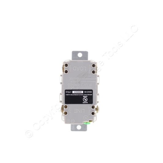 Hubbell White GFCI Outlet 5-15R 15-Amp Weather Resistant Receptacle NO EARS