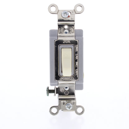 Hubbell HBL1221AL Almond Industrial Single Pole Toggle Switch 20A 120/277V