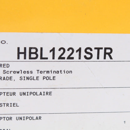 Hubbell Red HBL1211STR 20A Single Pole Toggle Light Switches EdgeConnect� 10pcs
