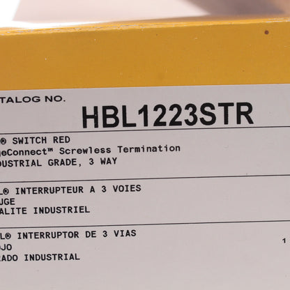 Hubbell EdgeConnect� HBL1223STR Red 20A 3-Way Toggle Light Switches 10-pack