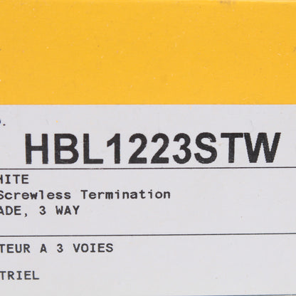 Hubbell HBL1223STW White 20A 3-Way Toggle Light Switches EdgeConnect� 10-pack