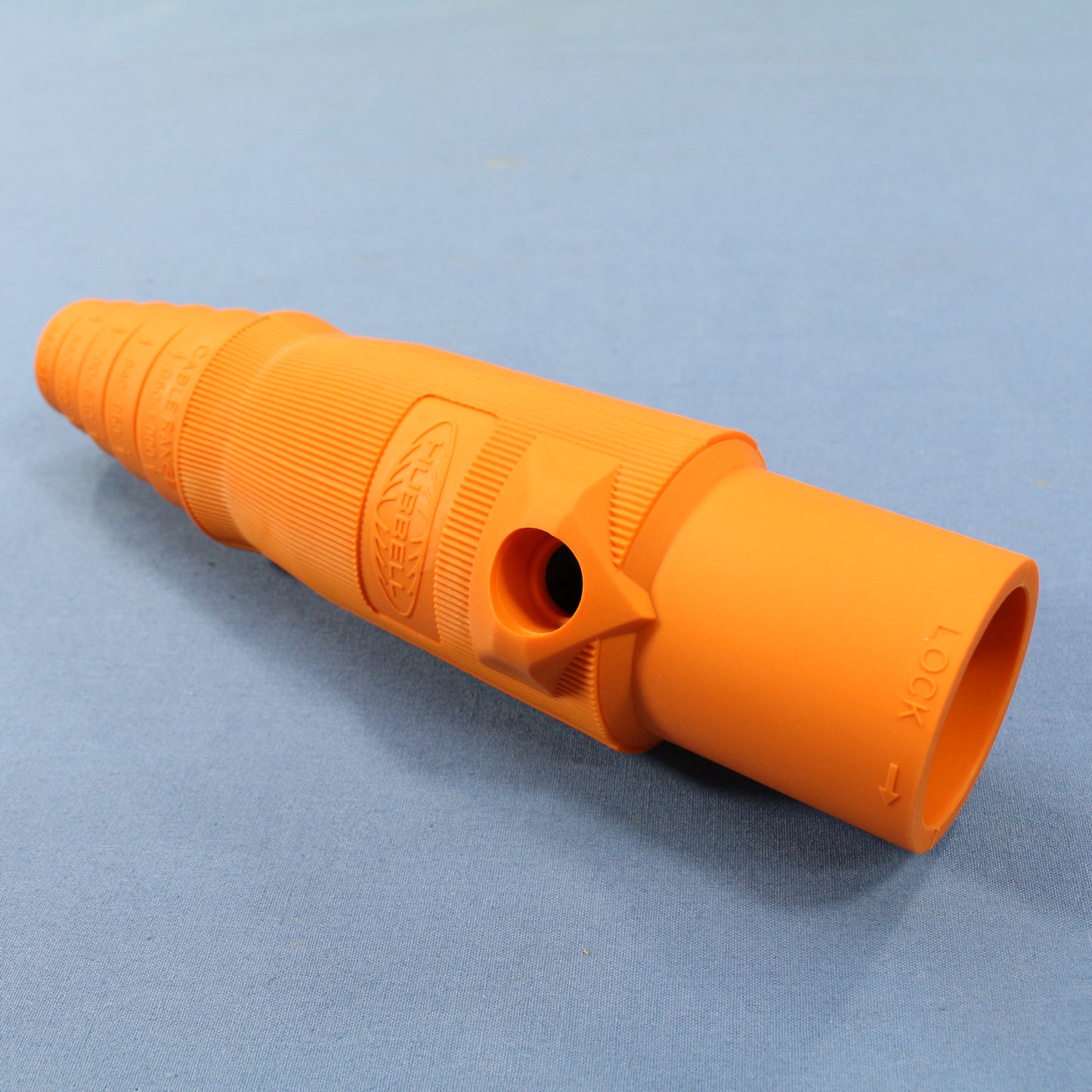 Hubbell-Wiring Replacement Orange Insulgrip Male Body for Cam-Type Lock HBL15MBO