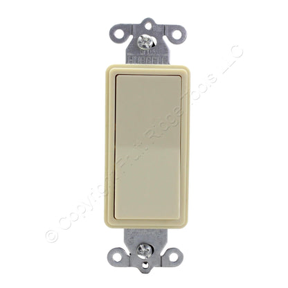 Hubbell HBL2121347I Ivory Decorator Rocker Switch Single Pole 20A 347V SpecGrade
